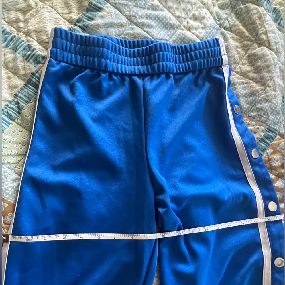 Side Seam Split Hem Button Detail Pants - image 8